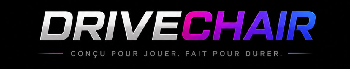 DRIVECHAIR logo v2 — Conçu pour jouer. Fait pour durer.